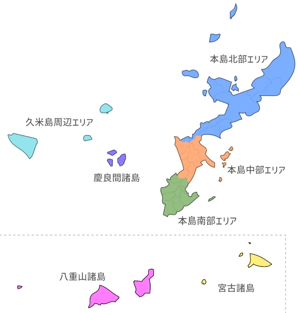 沖縄,エリア地図